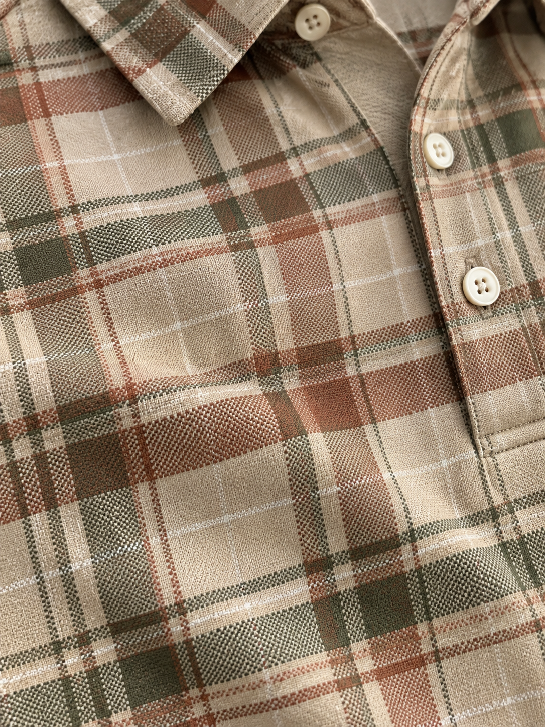 Canyon Plaid Performance Golf Polo