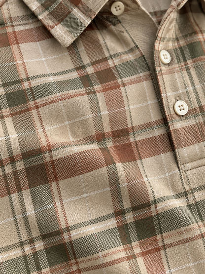 Canyon Plaid Performance Golf Polo