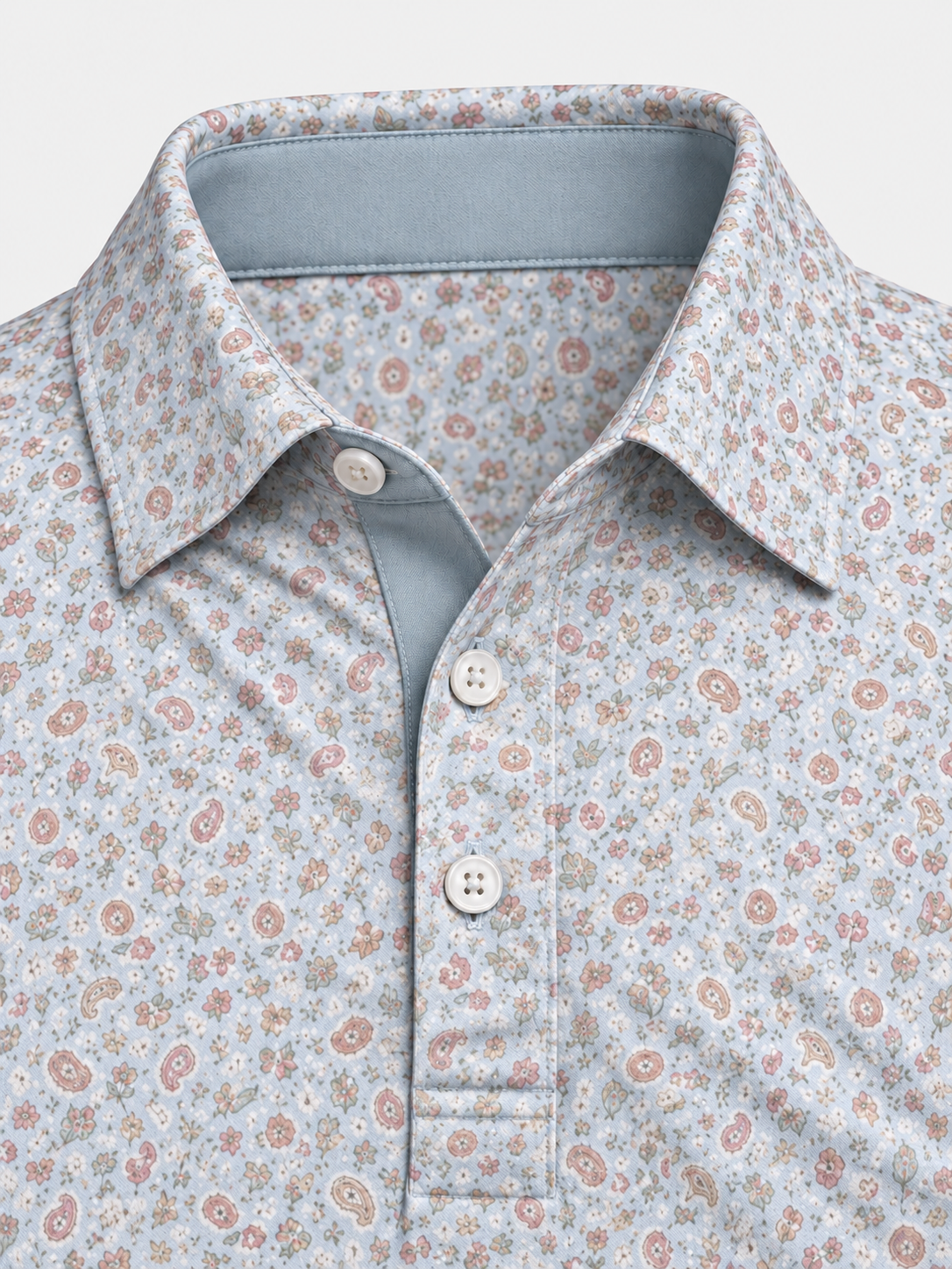 Coastal Paisley Performance Golf Polo