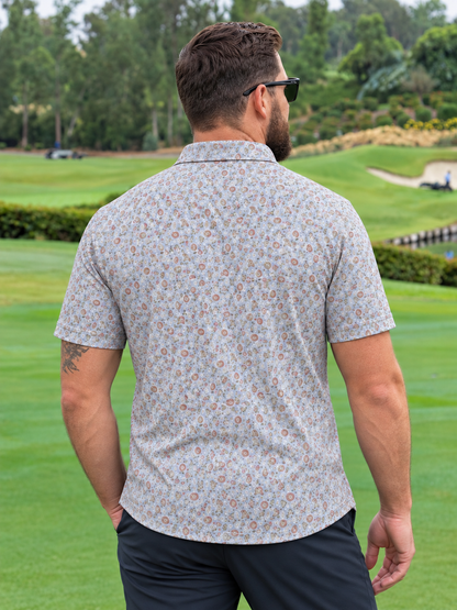 Coastal Paisley Performance Golf Polo