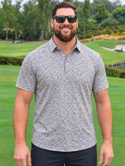 Coastal Paisley Performance Golf Polo