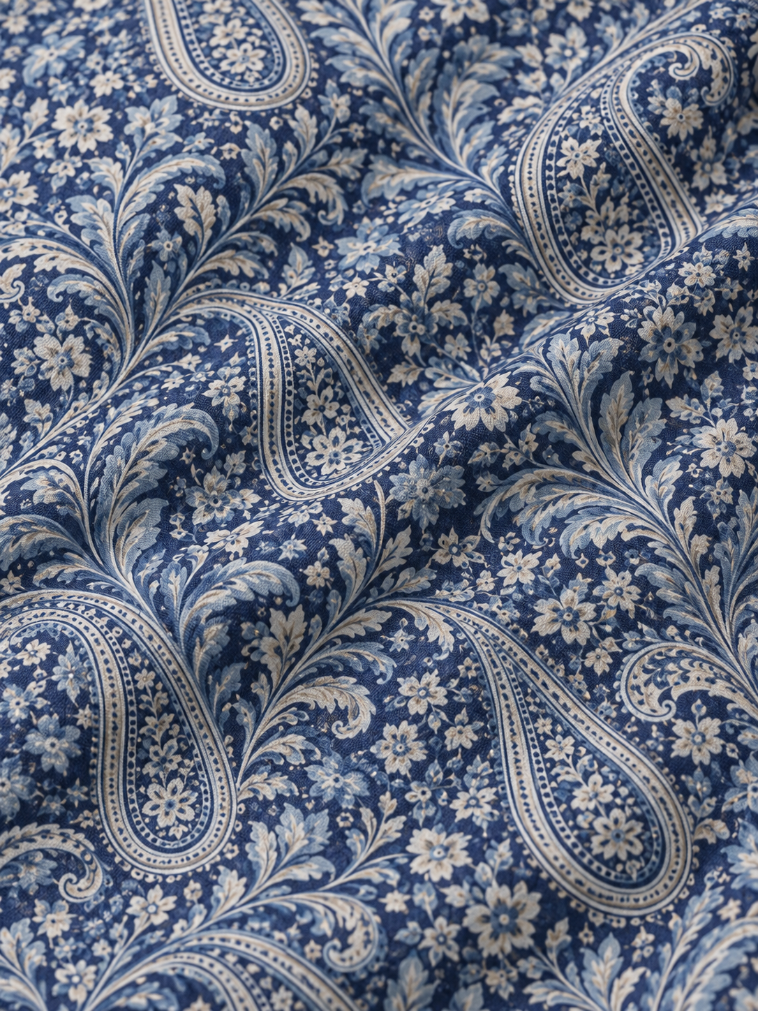 Navy Paisley Golf Quarter-Zip Pullover