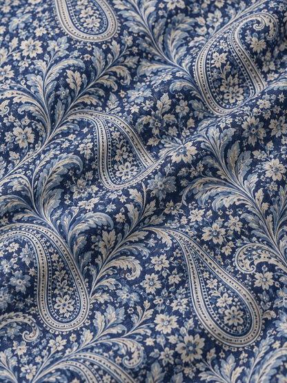 Navy Paisley Golf Quarter-Zip Pullover