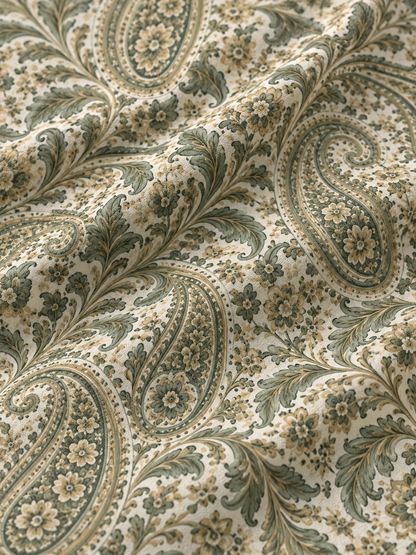Olive Paisley Golf Quarter-Zip Pullover