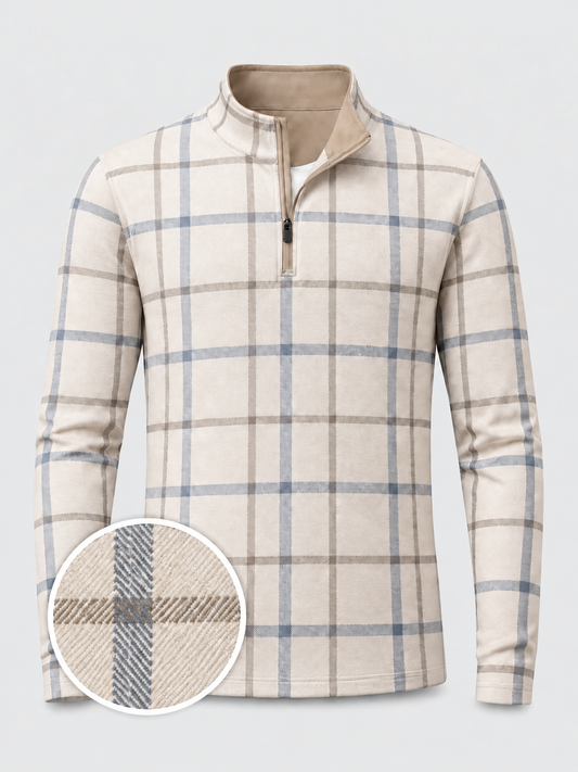 Windsor Check Golf Quarter-Zip Pullover
