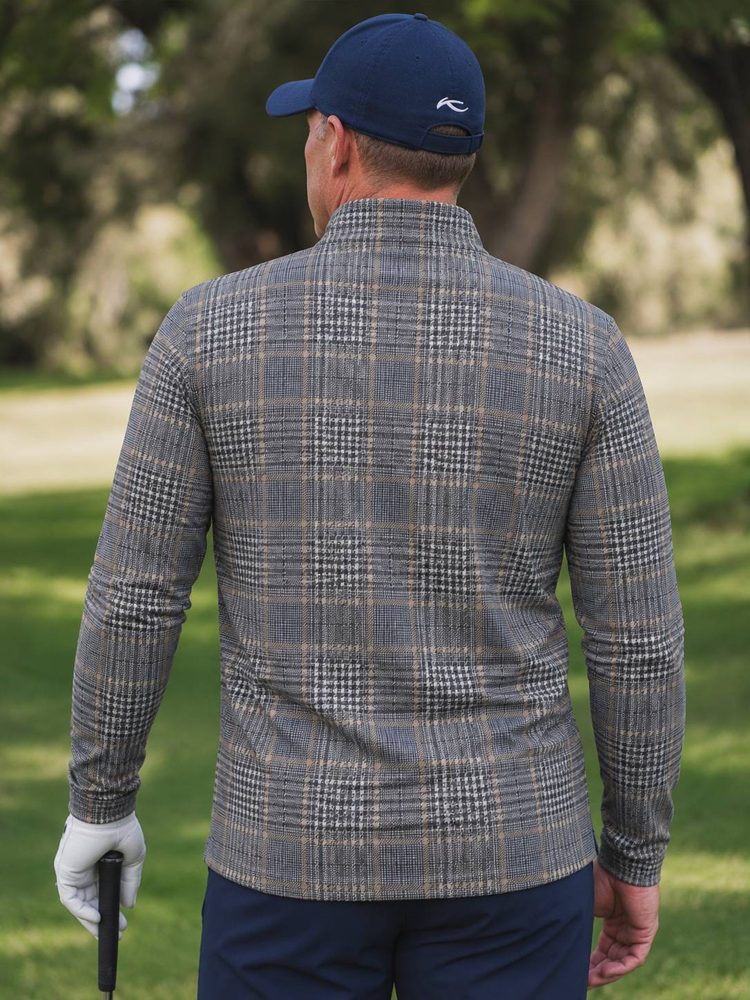Ashford Plaid Golf Quarter-Zip Pullover