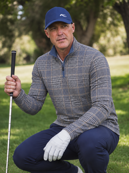 Ashford Plaid Golf Quarter-Zip Pullover