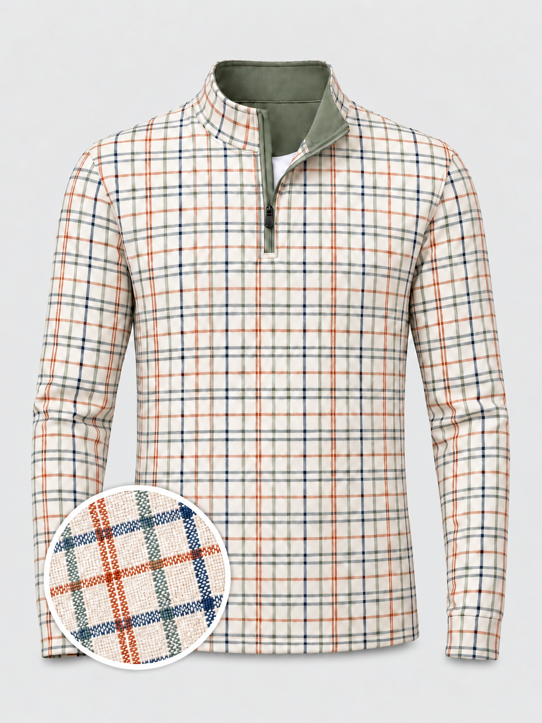 Harbor Check Golf Quarter-Zip Pullover