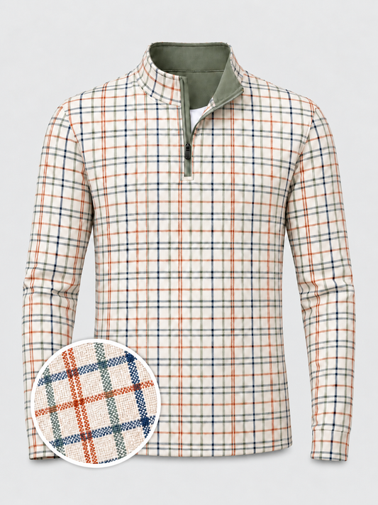 Harbor Check Golf Quarter-Zip Pullover