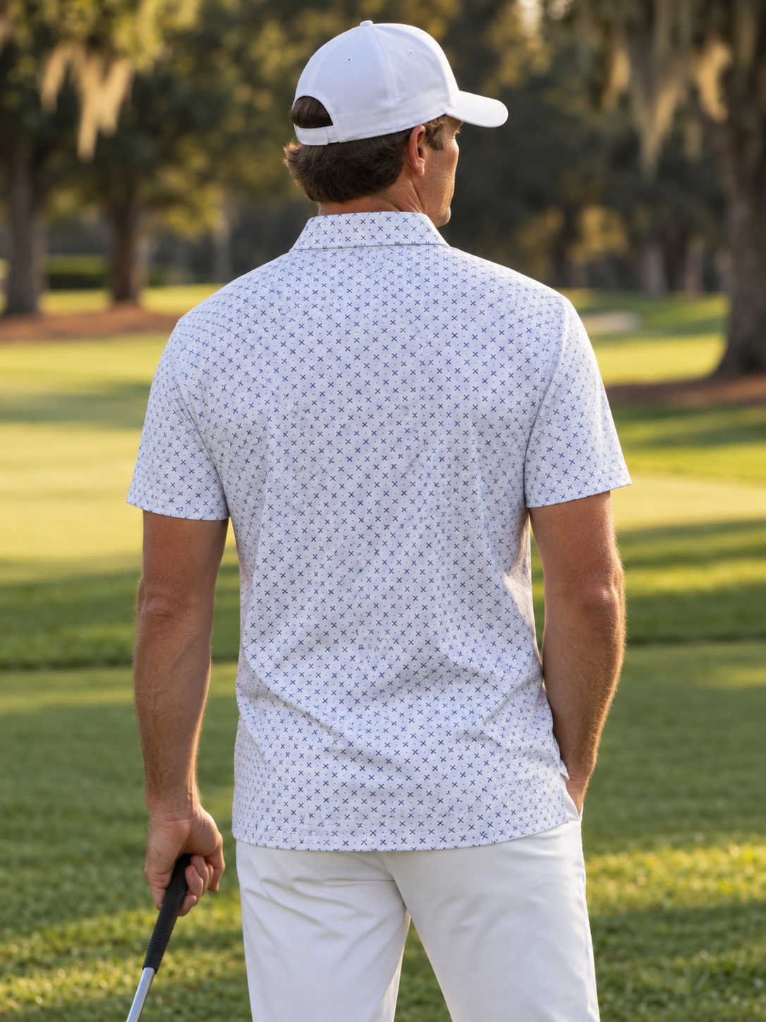 Crossed Clubs Performance Golf Polo