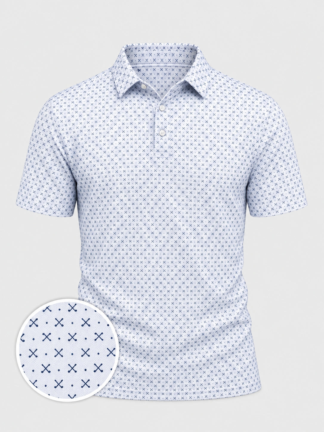 Crossed Clubs Performance Golf Polo