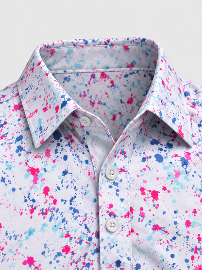 Paint Splash Performance Golf Polo