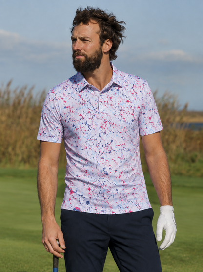 Paint Splash Performance Golf Polo