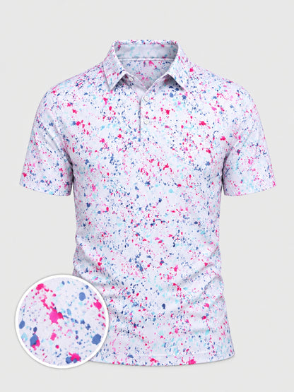 Paint Splash Performance Golf Polo