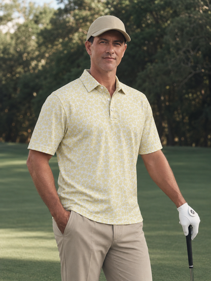 Sunny Bloom Performance Golf Polo
