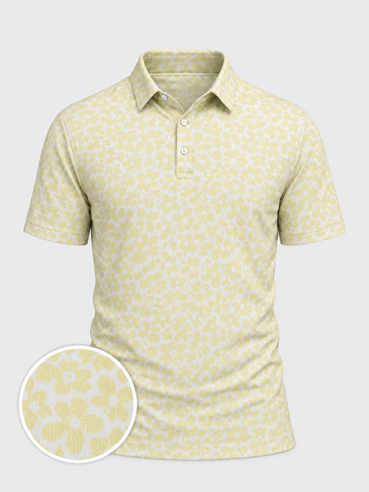 Sunny Bloom Performance Golf Polo