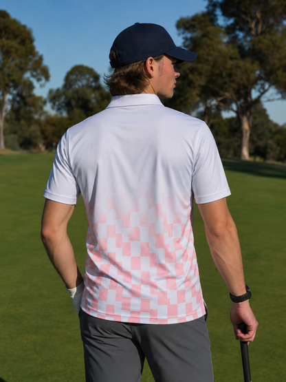 Blush Fairway Fade Performance Polo
