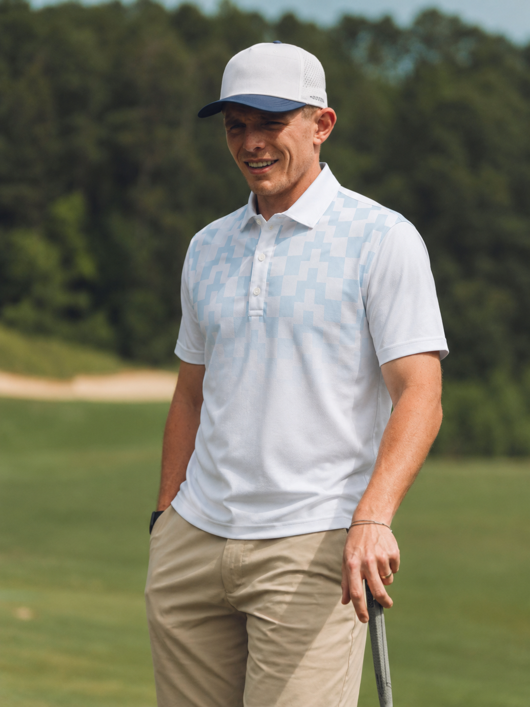 Sky Fairway Fade Performance Polo