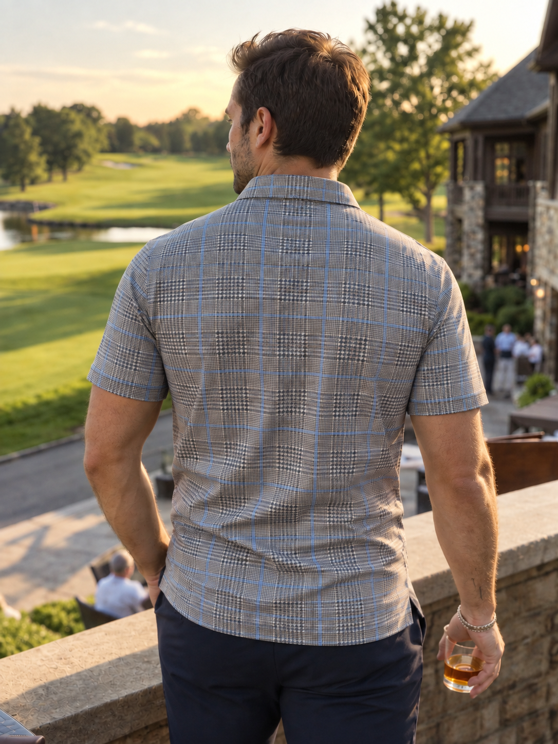 Windsor Plaid Performance Golf Polo