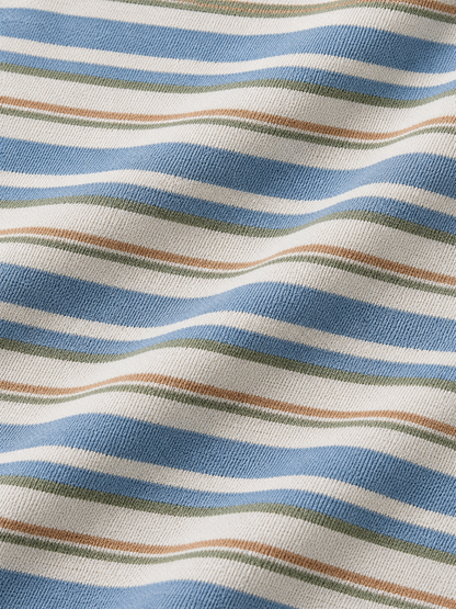 Coastal Stripe Golf Quarter-Zip Pullover