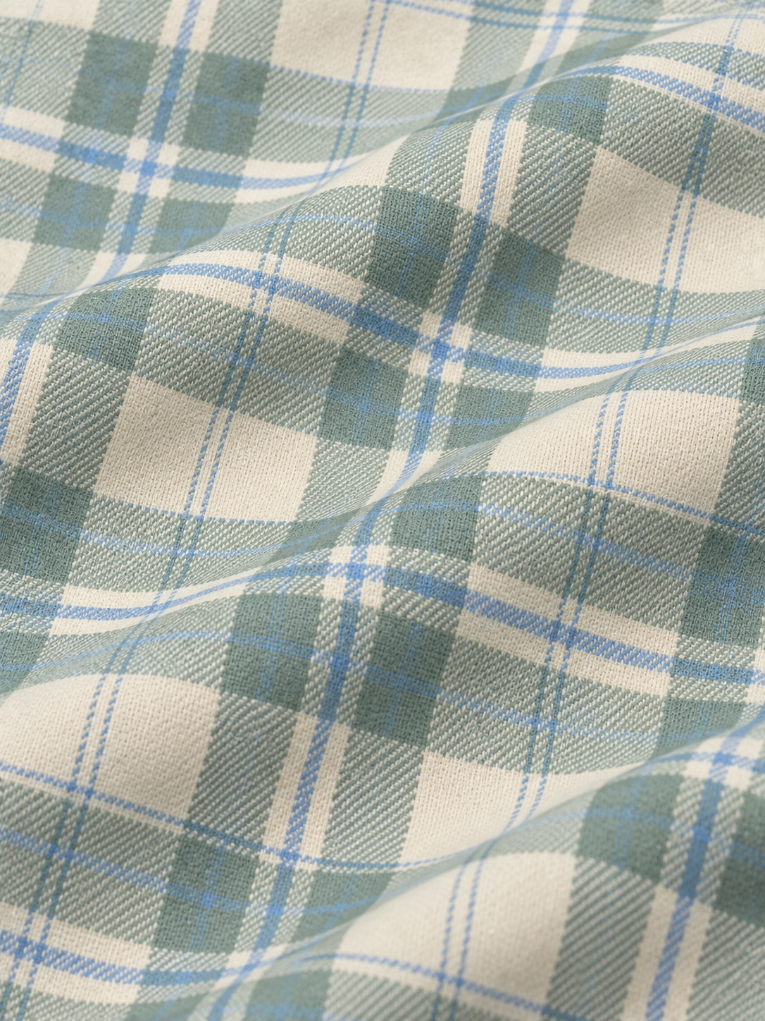 Sage Plaid Performance Golf Polo