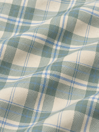 Sage Plaid Performance Golf Polo
