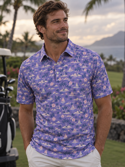Lavender Island Golf Polo