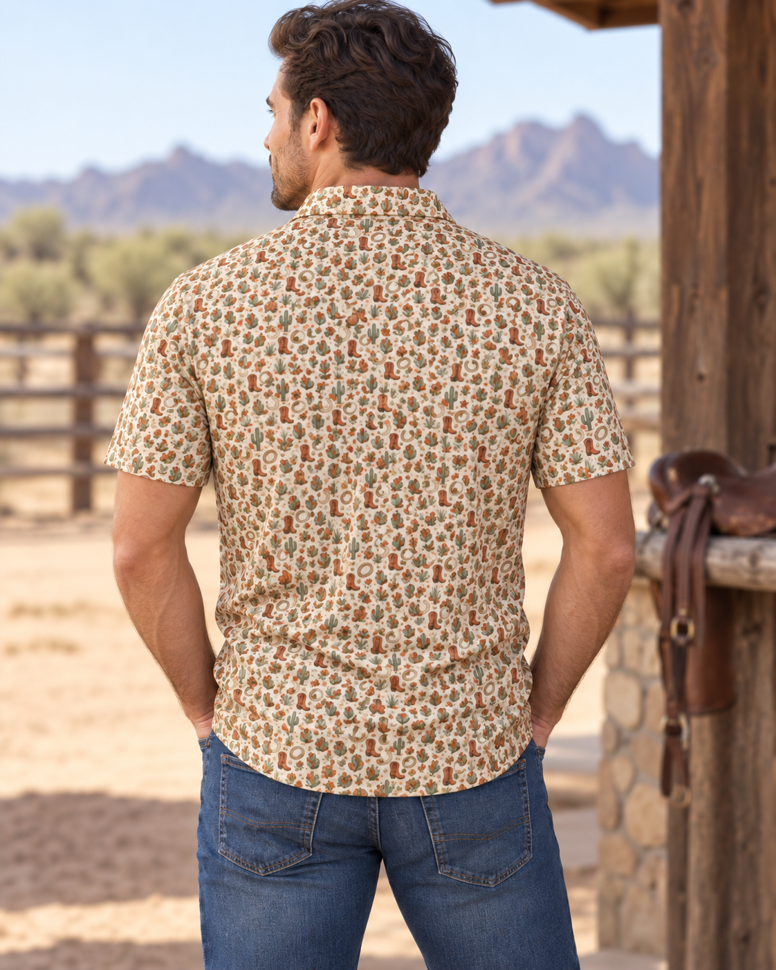 Desert Bloom Western Polo