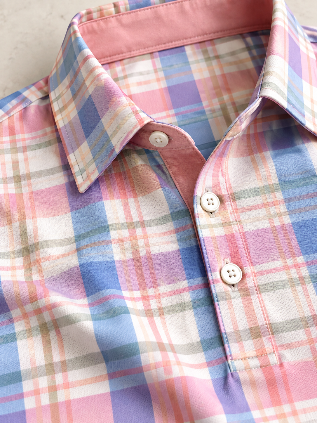 Resort Plaid Performance Golf Polo