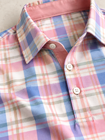 Resort Plaid Performance Golf Polo