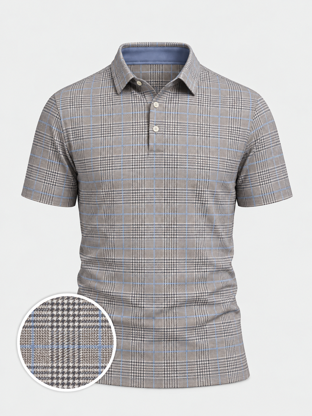 Windsor Plaid Performance Golf Polo