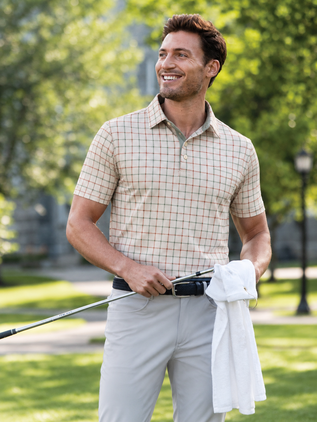 Fairway Check Performance Golf Polo