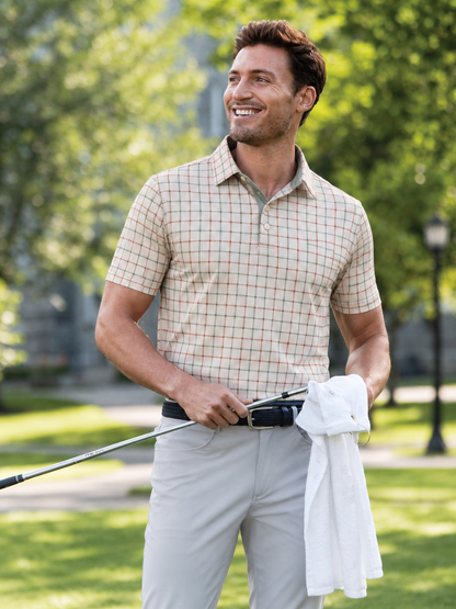 Fairway Check Performance Golf Polo