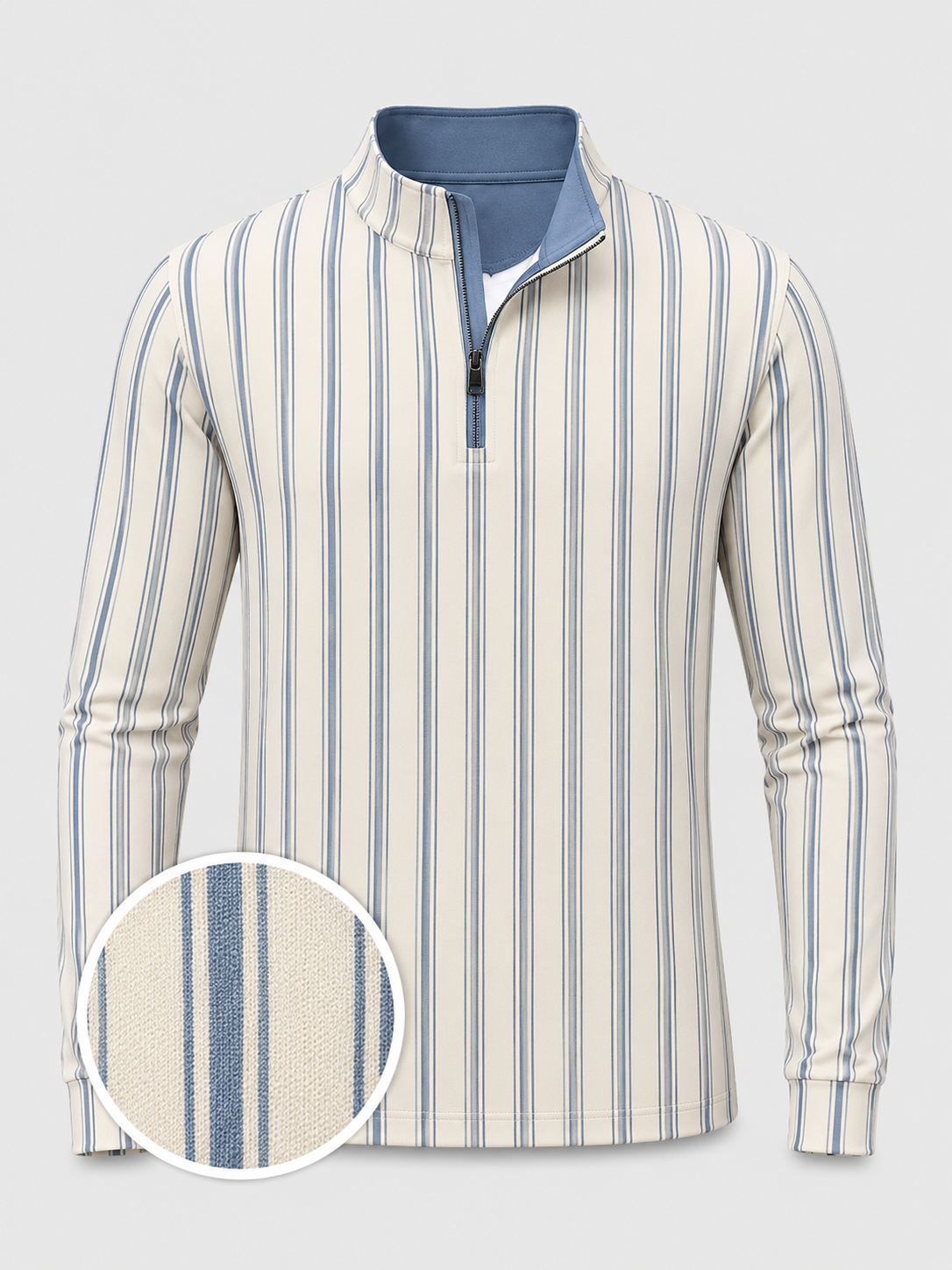 Clubhouse Stripe Golf Quarter-Zip Pullover